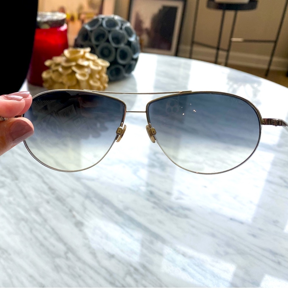 DOLCE & GABBANA, silver aviator sunglasses